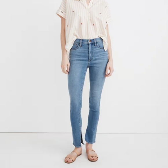 Madewell Pants - Madewell 10" High Rise Roadtripper Supersoft Jeans in Minford Wash Ankle Slit 31